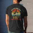 Vintage Dad And Son Golf Partners For Life Father's Day Mens Back Print T-shirt Gifts for Him