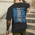 Vintage Detroit Usa City 313 Pride Grunge Detroit Men's T-shirt Back Print Gifts for Him