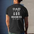 Vintage Double Six Dominoes Game Themed Domino Player Dad Mens Back Print T-shirt Gifts for Him
