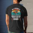 Vintage My Favorite Horse Rider Calls Me Dad Father's Day Mens Back Print T-shirt Gifts for Him