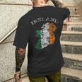 Vintage Ireland Irish Flag T-Shirt mit Rückendruck Geschenke für Ihn
