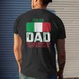 Vintage Italian Dad Italy Flag For Father's Day Mens Back Print T-shirt Gifts for Him