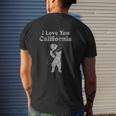 Vintage I Love You California Bear Mens Back Print T-shirt Gifts for Him