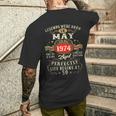 Vintage Made In May 1974 50Th Birthday 50 Year Old Men's T-shirt Back Print Gifts for Him