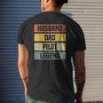 Vintage Pilot Dad Husband Aviation Airplane S For Men Mens Back Print T-shirt Gifts for Him