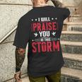Vintage Praise You In This Storm Lyrics Casting Crowns Jesus Men's T-shirt Back Print Gifts for Him