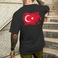 Vintage Pride Turkish Flag Turkey Men's T-shirt Back Print Funny Gifts