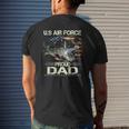 Vintage Proud Dad Us Air Force Flag Usaf Tank Top Mens Back Print T-shirt Gifts for Him
