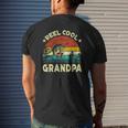 Vintage Reel Cool Grandpa Fish Fishing Father's Day Mens Back Print T-shirt Gifts for Him