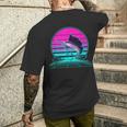 Vintage Retro Sunset Marlin T-Shirt mit Rückendruck Geschenke für Ihn