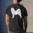 Vintage Graphic Samoyed Dog Art Mens Back Print T-shirt Gifts for Him