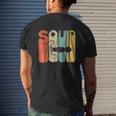 Vintage Style Squid Silhouette Mens Back Print T-shirt Gifts for Him