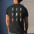 Vintage Thunder Leopard Zebra Animal Print Lightning Bolt Mens Back Print T-shirt Gifts for Him