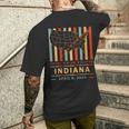 Vintage Total Solar Eclipse 2024 Indiana Men's T-shirt Back Print Gifts for Him