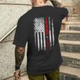Vintage Trump 2024 Take America Back American Flag Patriotic Men's T-shirt Back Print Gifts for Him
