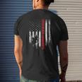 Vintage Usa American Flag Drums Grandpa Drummer Silhouette Mens Back Print T-shirt Gifts for Him