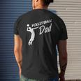 Volleyball Father Volleyball Dad Father's Day Mens Back Print T-shirt Gifts for Him