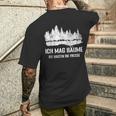 Waldliebhaber Lustiges Kurzärmliges Herren-T-Kurzärmliges Herren-T-Shirt Ich Mag Bäume - Spruch, Schwarz Geschenke für Ihn