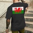 Wales Cymru 2021 Flag Love Soccer Football Fans Or Support Men's T-shirt Back Print Gifts for Him