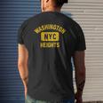 Washington Heights Nyc Gym Style Distressed Amber Print Mens Back Print T-shirt Gifts for Him