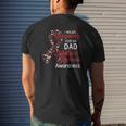 I Wear Burgundy For My Dad Multiple Myeloma Awareness Mens Back Print T-shirt Gifts for Him