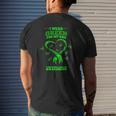 I Wear Green For My Dad Lymphoma Cancer Awareness Mens Back Print T-shirt Gifts for Him