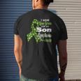 I Wear Lime Green For My Son Lymphoma Awareness Mens Back Print T-shirt Gifts for Him