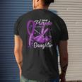 I Wear Purple In Memory For My Daughter Overdose Awareness Mens Back Print T-shirt Gifts for Him