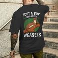 Weasel Lover Zookeeper Boy Veterinarian Breeder Zoologist Men's T-shirt Back Print Funny Gifts