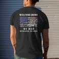 Welcome Home My Dad Soldier Homecoming Reunion Army Us Flag Mens Back Print T-shirt Gifts for Him
