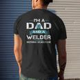 Welder American Flag Usa Patriotic Welder Dad Father's Day Mens Back Print T-shirt Gifts for Him