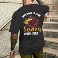 Welding Is Like Sewing With Fire Welder Men's T-shirt Back Print Gifts for Him
