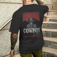 Western Cowboy Killer Cowboy Skeleton Hat And Scarf Men's T-shirt Back Print Gifts for Him
