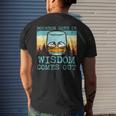 Whiskey Goes In Wisdom Comes Out Fathers Day Dad Men's T-shirt Back Print Gifts for Him
