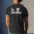 Whiskey Whisky Scotchfather Father Dad Alkohol Drinking Mens Back Print T-shirt Gifts for Him