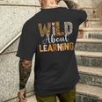 Wild About Learning Back To School Students Teachers Novelty Men's T-shirt Back Print Gifts for Him