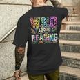 Wild About Reading Books Library Day Bookworm Leoparard Men's T-shirt Back Print Gifts for Him