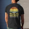 Wildlife Biologist Dad Mens Vintage Mens Back Print T-shirt Gifts for Him