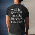 Will & Grace & Jack & Karen & Rosario From Will And Grace Men's T-shirt Back Print Funny Gifts