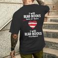 I Will Read Books Here And There I Will Read Books Anywhere Men's T-shirt Back Print Gifts for Him