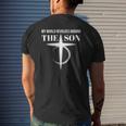 My World Revolves Around Son Of God Christian Dad Mens Back Print T-shirt Gifts for Him