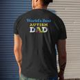 World's Best Autism Dad Cool Dad Autism Mens Back Print T-shirt Gifts for Him