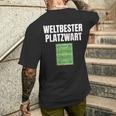 Worlds Best Platzwart Greenkeeper Football Pitch T-Shirt mit Rückendruck Geschenke für Ihn