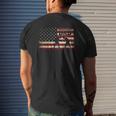 Wrestling Dad American Flag Mens Back Print T-shirt Gifts for Him