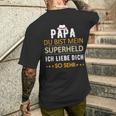 Wunsch Papa Du Bist Mein Superheld Ich Liebe Dich So Sehr T-Shirt mit Rückendruck Geschenke für Ihn