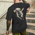 Yellow Labrador Retriever Chasing A Ball Labrador Retriever Men's T-shirt Back Print Gifts for Him