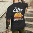 Zefix Wo Zum Deifi Is Mei Liberkas Semmel Libercheese T-Shirt mit Rückendruck Geschenke für Ihn