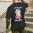 Zu Fett For Ballet Thick Unicorn Fat Unicorn Tutu T-Shirt mit Rückendruck Geschenke für Ihn