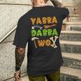 «Yabba Dabba Two» Caveman Ancient Times 2Nd Birthday Party Men's T-shirt Back Print Gifts for Him
