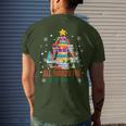 All Booked For Christmas Tree Books Librarian Bookworm Men's T-shirt Back Print Gifts for Him
